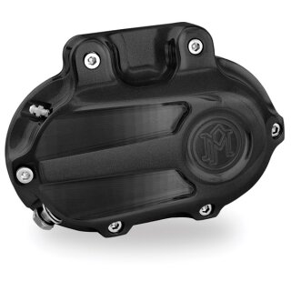 PM transmission end cover Scallop, cable clutch. Black Ops