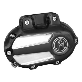 PM transmission end cover Scallop, cable clutch. Black Ops