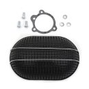 Breather Style Luftfilter Schwarz oval für Harley Sportster Shovelhead 66-88