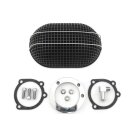 Breather style air cleaner assembly, oval. Black