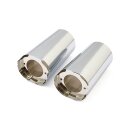 Upper fork slider covers. +2". Chrome
