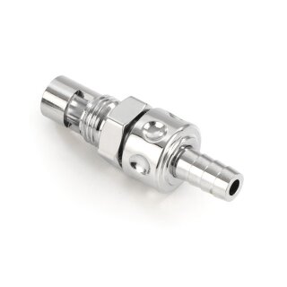 Kustom Tech, in-line fuel valve for S&S B carb. Chrome