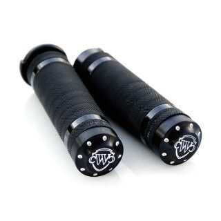 Cult-Werk, 1" / 25.4mm Grooved handlebar grips. Black