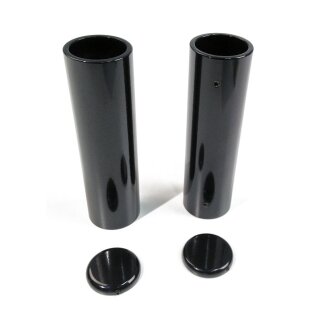 Cult-Werk 4 teiliges Gabel Cover Kit schwarz glänzend für Harley XL Sportster 04-22