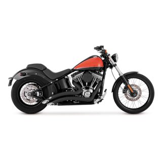 Vance Hines Big Radius Auspuff schwarz für Harley Softail 87-17