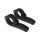 Engine guard clamp set, for spotlamps. Long. Black