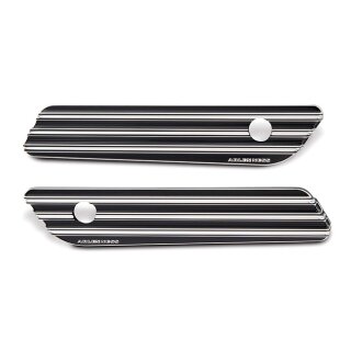 Arlen Ness, saddlebag latch cover set. 10-Gauge, black CC