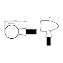 Apollo 3in1 LED Motorrad 3in1 Rücklicht Blinker Kombination schwarz E geprüft