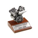 Flathead Motor Modell Dekoration aus Zinn Höhe 9cm