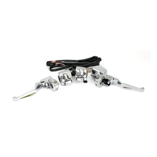 Handlebar control kit chrome 1/2 inch bore