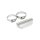 Universal smooth heat shield 4" long chrome