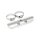 Universal Bullet Hole heat shield 7" long chrome