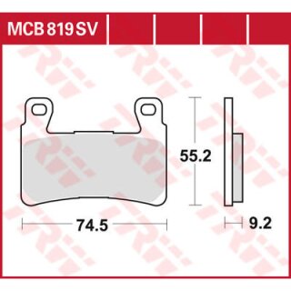 Bremsbeläge TRW LUCAS für Harley Softail XR1200 2008-2020 vorne