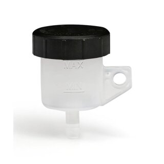 TRW remote brake fluid reservoir with straight outlet