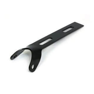 Universelles Solositzscharnier, runde Befestigung. Schwarz