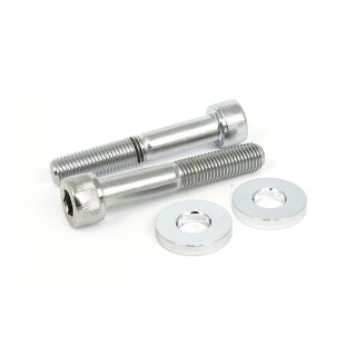 PM, caliper to bracket mount bolt kit, 11.8". Chrome