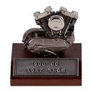 Motor Modell Dekoration aus Zinn Höhe 9cm wie Harley Ironhead Sportster
