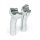 Forged aluminum risers pullback, 4-1/2" rise. Chrome