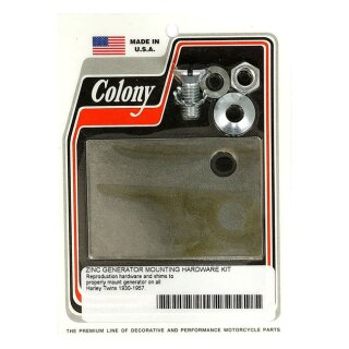 Colony, generator mount kit. Zinc