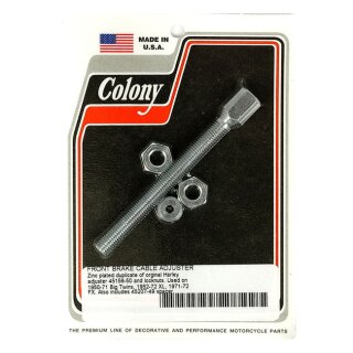 Colony, front brake cable adjuster. Zinc