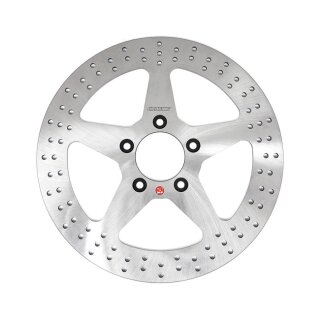 Braking solid drilled brake rotor 11.5", front left.