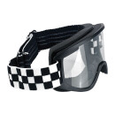 Biltwell Moto 2.0 Checkers Motorrad Brille schwarz weiß