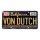 VON DUTCH METAL LICENSE PLATE BLACK