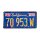 VON DUTCH METAL LICENSE PLATE BLUE