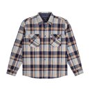 BRIXTON FLYNN FLANNEL SHIRT NAVY/KHAKI
