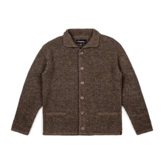 BRIXTON POWELL CARDIGAN HEATHER BROWN