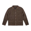 BRIXTON POWELL CARDIGAN HEATHER BROWN