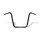 1-1/4" Buffalo Apehangers 16" high, black