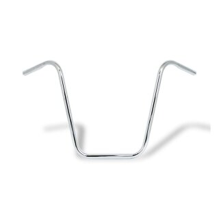 Apehanger handlebar, 18" rise, 1" chrome