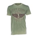 WCC WINGS LOGO T-SHIRT RETRO GREEN BLACK