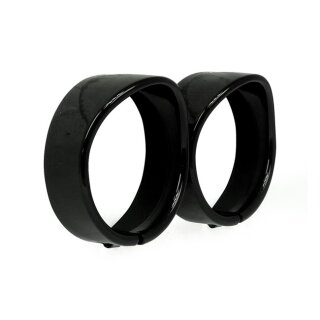 Recessed trim rings with visor. Spotlamp. Gloss black