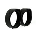 Recessed trim rings with visor. Spotlamp. Gloss black