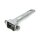 Universal solo seat hinge, square mount, weld-on. Chrome