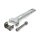 Universal solo seat hinge, square mount, weld-on. Chrome
