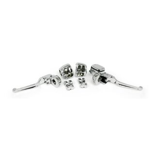 Chrom Lenker Armaturen Kit für Harley Softail Dyna 11-17