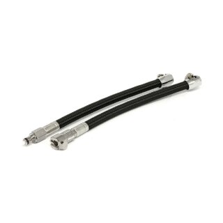 Goodridge QD fuel crossover line black braided textile