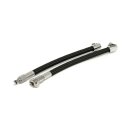 Goodridge QD fuel crossover line black braided textile