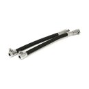 Goodridge QD fuel crossover line black braided textile