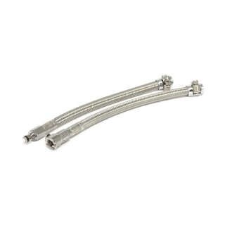 Goodridge QD fuel crossover line clear braided stainless