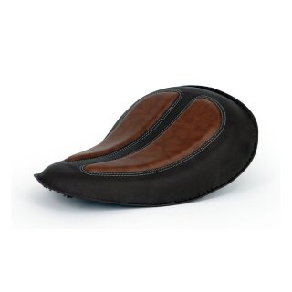 Danaborg, custom solo seat. Brown with light brown panels