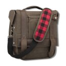 Burly, Voyager saddlebag. Dark Oak canvas