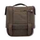 Burly, Voyager saddlebag. Dark Oak canvas