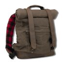 Burly Roll Top backpack dark oak