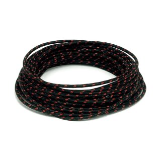 Classic cloth covered wiring, 25ft. roll. Black/Red