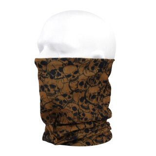 Tuch Schlauch Schal Mundschutz Totenkopf skull braun