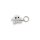 TRIKTOPZ SKULL N BONES KEY CHAIN WHITE